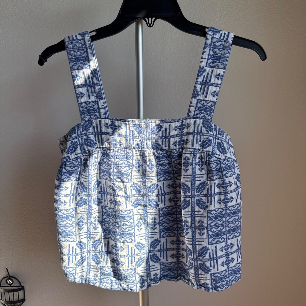 Anthologie Embroidered Button-Back Tank Sz XS - Picture 5 of 9